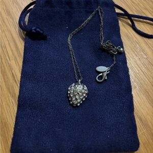 Express Silver Necklace with Crystal Pendant